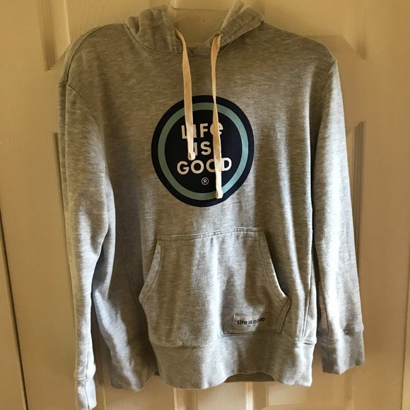 Life Is Good Sweatshirt Men's Small Gray with Logo - Picture 1 of 7